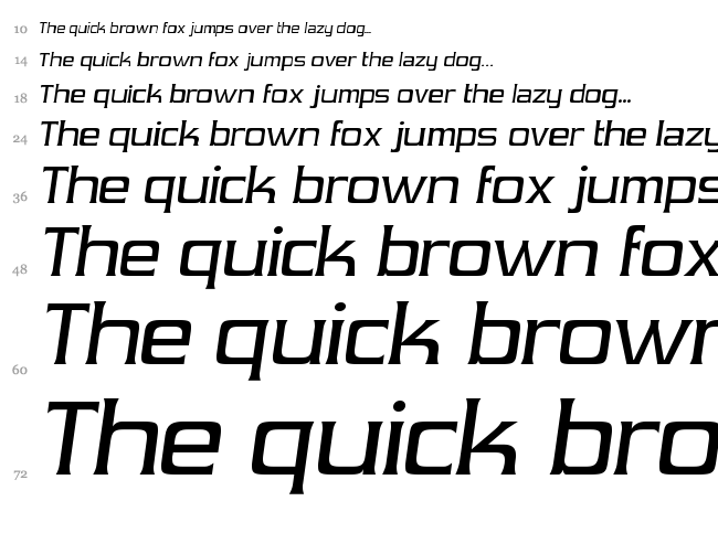Vibrocentric font waterfall